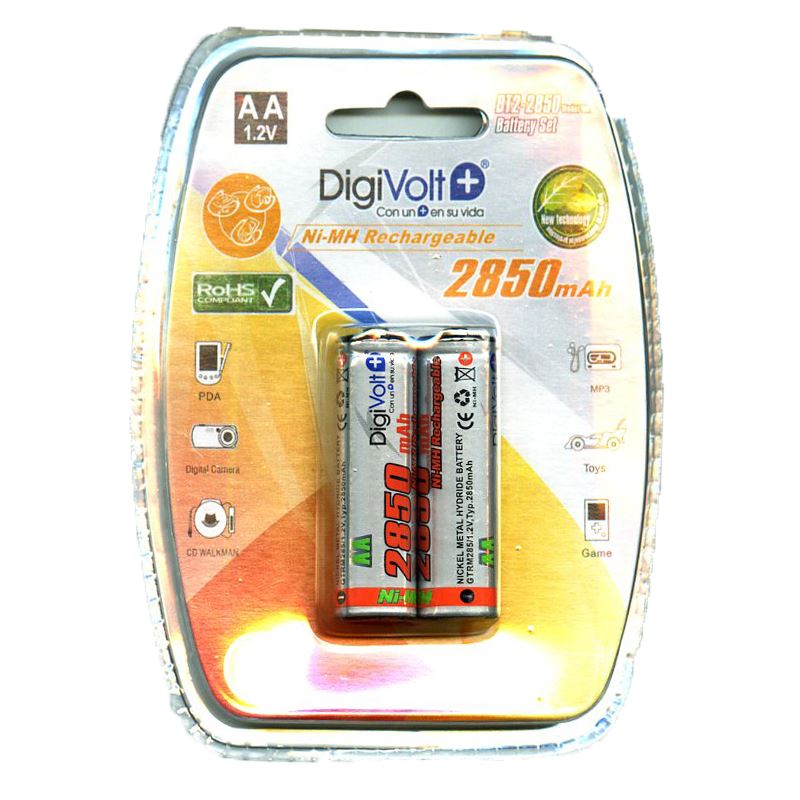 PILAS RECARGABLES AA-LR6 - PACK DE 2 - 2850 mAh