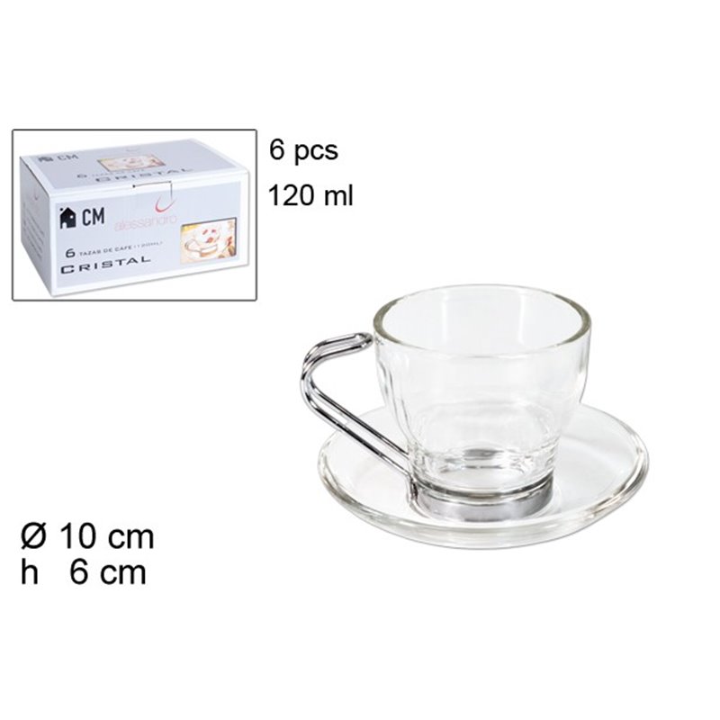 6 TAZAS DE CAFE 120ML