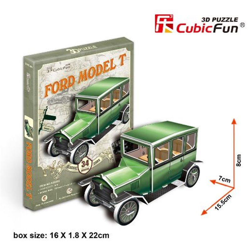 PUZZLE 3D AUTO ANTIGUO-4 CUBICFUN