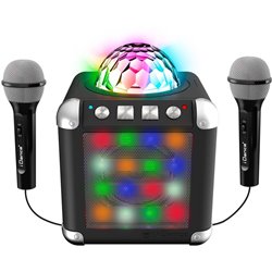 Karaoke 2 Microfonos Luces Led