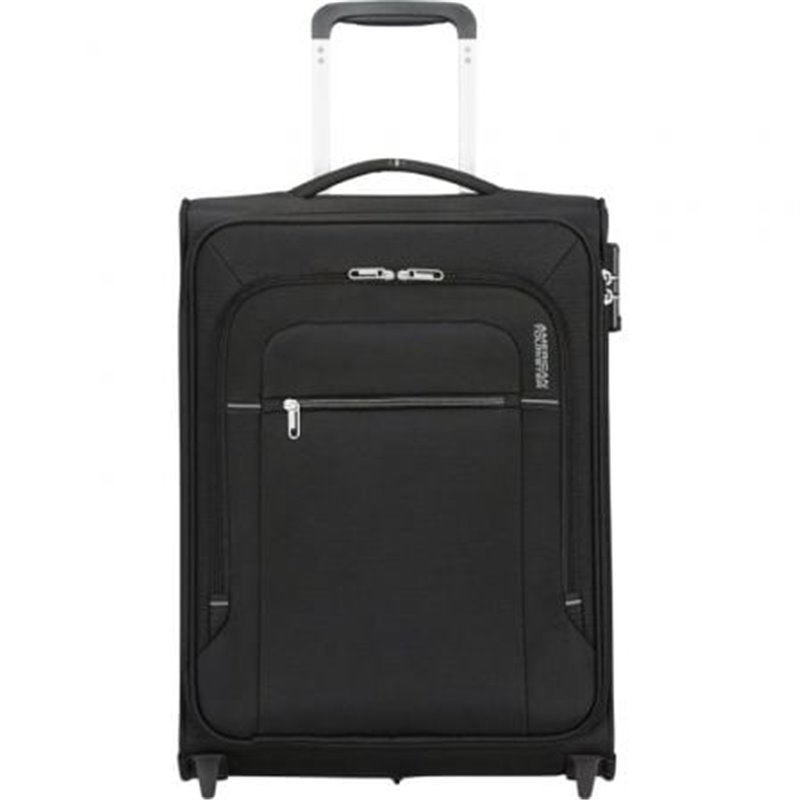 Maleta de Cabina American Tourister Crosstrack Upright 55cm/ 55x40x20cm/ 2 Ruedas/ Negra y Gris