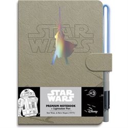 CUADERNO A5 PREMIUM + BOLIGRAFO SABLE DE LUZ LUKE SKYWALKER STAR WARS