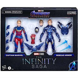 BLISTER 2 FIGURAS CAPTAIN MARVEL & RESCUE ARMOR THE INFINITY SAGA ENDGAME LOS VENGADORES AVENGERS MARVEL 15CM