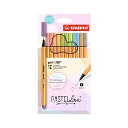 SET ROTULADORES STABILO PASTEL LOVE F 0.4mm x 12 POINT 88