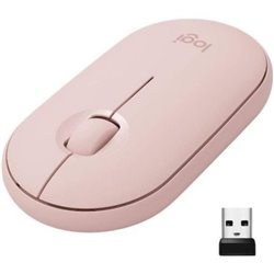 Rat�n Inal�mbrico por Bluetooth/ 2.4GHz Logitech Pebble M350/ Hasta 1000 DPI/ Rosa