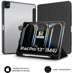 Funda Subblim Clear Shock Case para iPad Pro 12.9" 2024 M4/ Negra