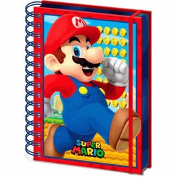 CUADERNO A5 CON ESPIRAL (PORTADA LENTICULAR) SUPER MARIO 21 X 15 CM PYRAMID REDSTRING SR72626