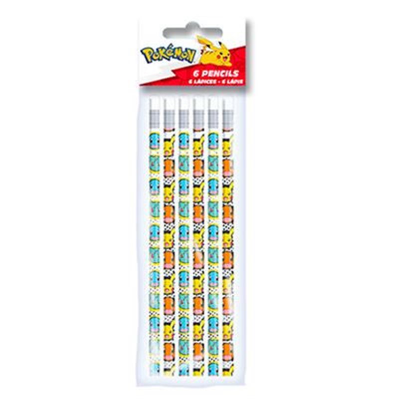 SET 6 LÁPICES C/ GOMA POKÉMON CYP BRANDS REDSTRING GS-604-PK