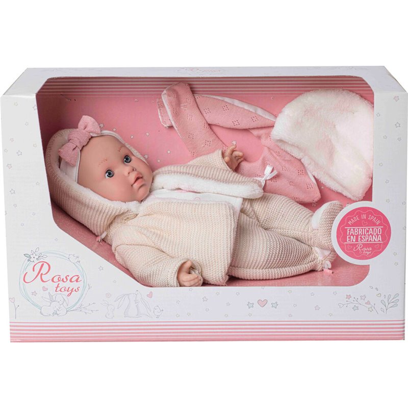 Mu�eca bebe Lara lloron babero y gorro