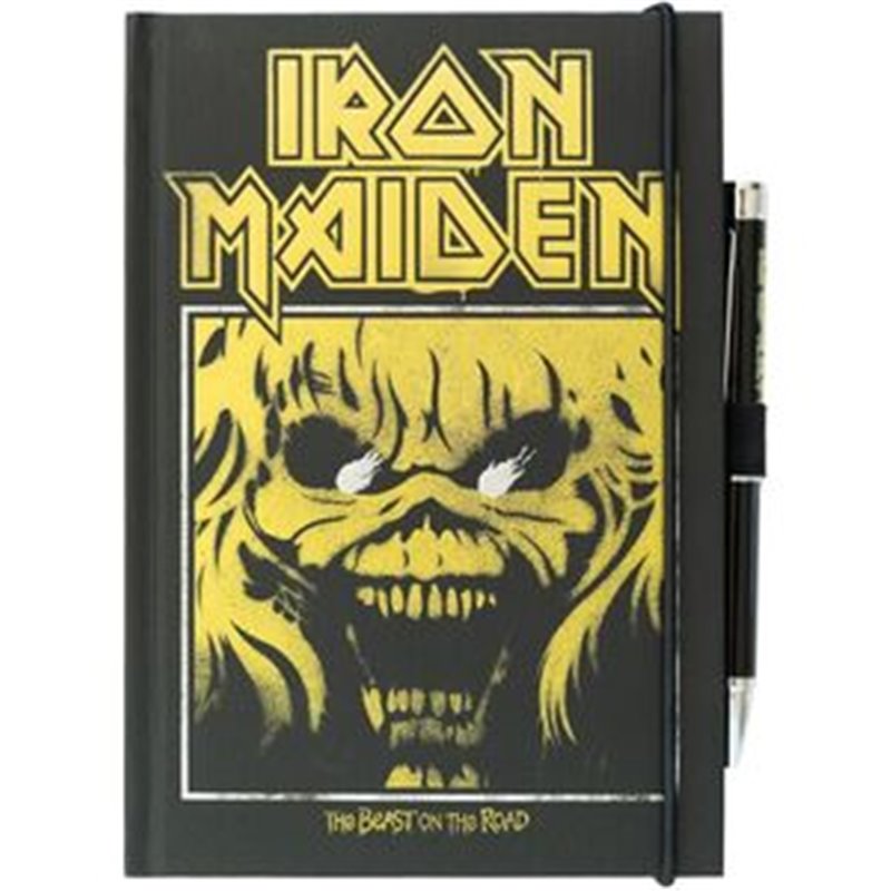 CUADERNO A5 PREMIUM + BOLIGRAFO PROYECTOR IRON MAIDEN