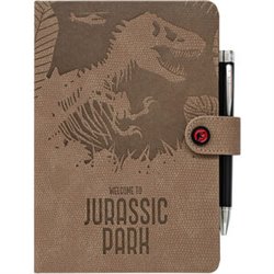 CUADERNO A5 PREMIUM + BOLIGRAFO PROYECTOR JURASSIC PARK