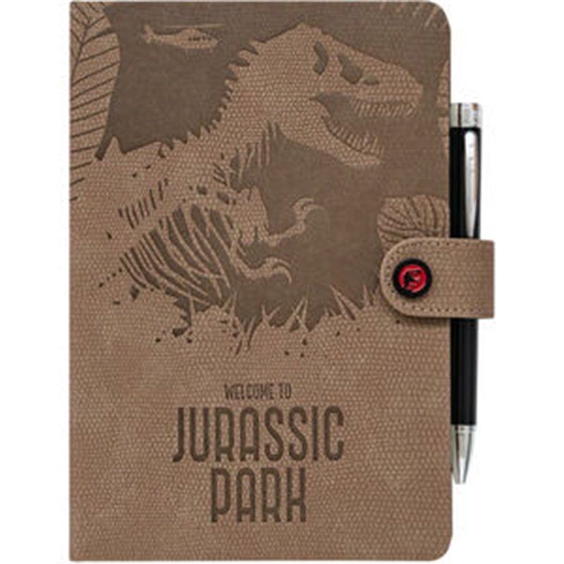 CUADERNO A5 PREMIUM + BOLIGRAFO PROYECTOR JURASSIC PARK