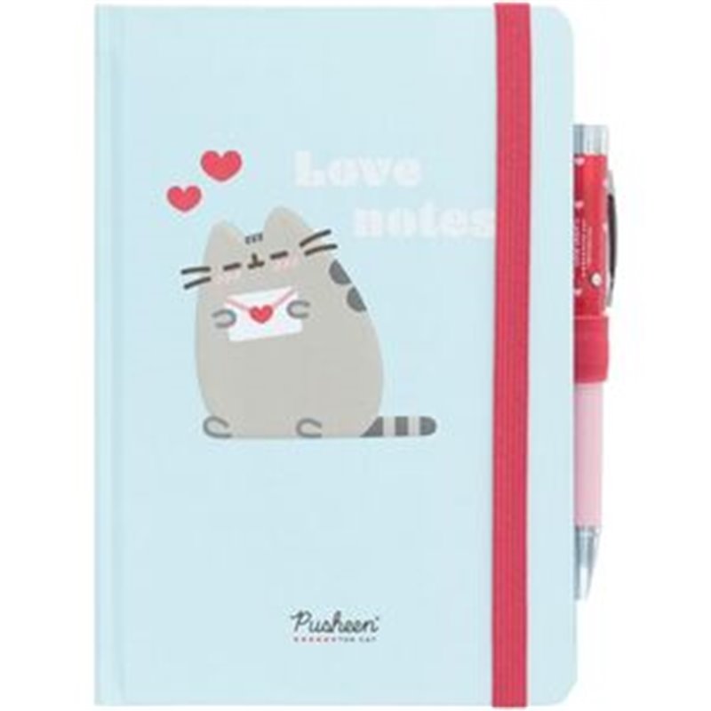 CUADERNO A5 PREMIUM + BOLIGRAFO PROYECTOR PURRFECT LOVE PUSHEEN