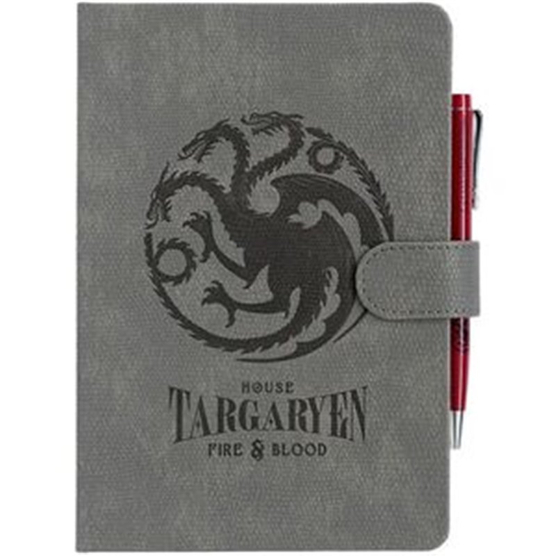 CUADERNO A5 PREMIUM + BOLIGRAFO TARGARYEN JUEGO DE TRONOS