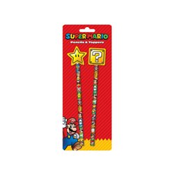 PACK X2 LÁPICES CON GOMA SUPER MARIO (CORE) PYRAMID REDSTRING SR73432