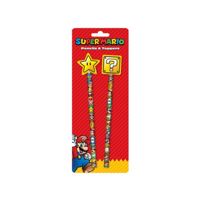 PACK X2 LÁPICES CON GOMA SUPER MARIO (CORE) PYRAMID REDSTRING SR73432