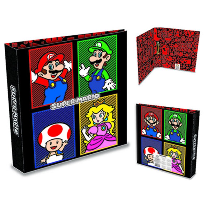 ARCHIVADOR DE ANILLAS A4 SUPER MARIO (4 COLORES) 31,5 X 25 PYRAMID REDSTRING SR73817