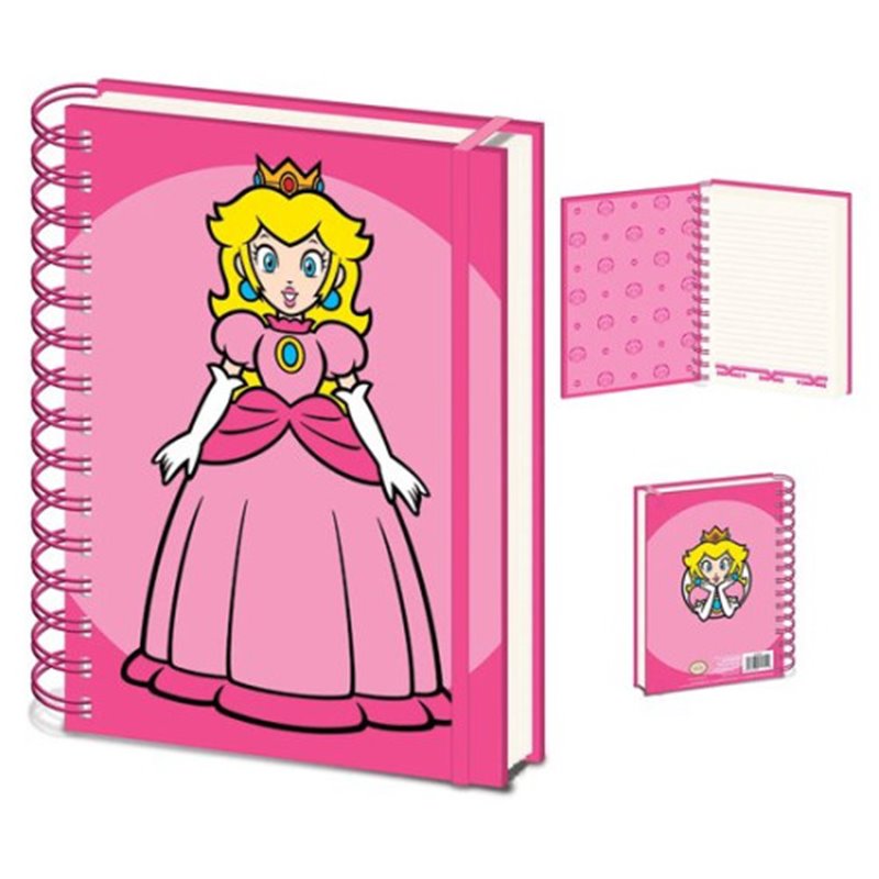 CUADERNO DE ESPIRAL A5 PRINCESA PEACH 21 X 15 CM PYRAMID REDSTRING SR74586