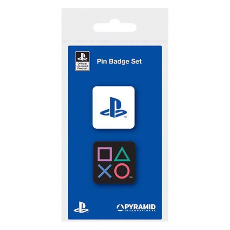 JUEGO DE PINES ESMALTADOS PLAYSTATION FORMAS PYRAMID REDSTRING PBE5607