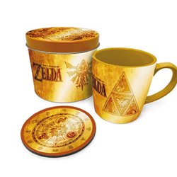 SET DE REGALO TAZA Y POSAVASOS GOLDEN TRIFORCE PYRAMID INTERNATIONAL REDSTRING GP86075