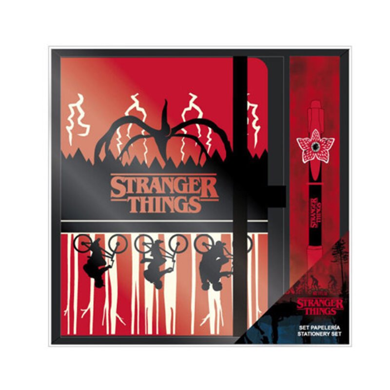 SET DE PAPELERÍA Y BOLÍGRAFO STRANGER THINGS CERDÁ REDSTRING 2700000873