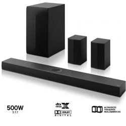 Barra de Sonido Inteligente LG S70TR/ 500W/ 5.1.1/ Negro