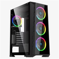 Caja Gaming Semitorre Hiditec MH12 GLASS