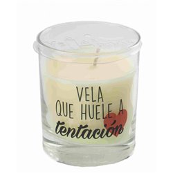 VELA VASO CON MENSAJES Y AROMA