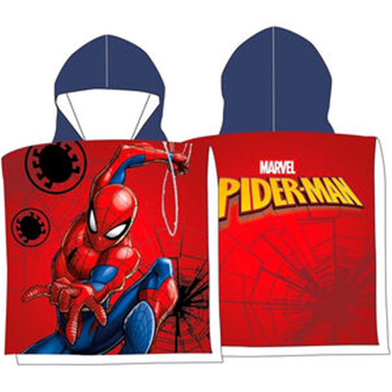 PONCHO TOALLA SPIDERMAN MARVEL ALGODON