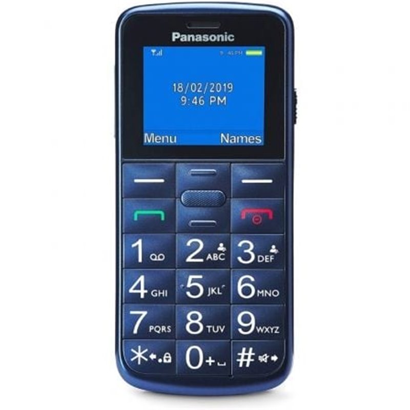 Tel�fono M�vil Panasonic KX-TU110EXC para Personas Mayores/ Azul