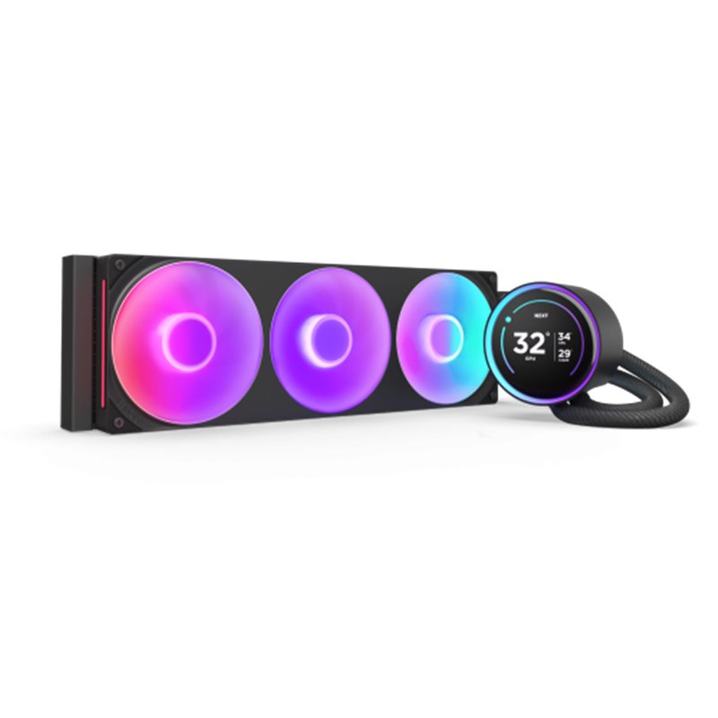 NZXT Kraken Elite 360 RGB Procesador Sistema de refrigeración líquida todo en uno 12 cm Negro 1 pieza(s)