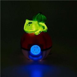 RELOJ DESPERTADOR BULBASAUR EN POKEBALL 18 CM TEKNOFUN REDSTRING 811367