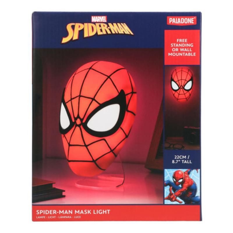 LÁMPARA MÁSCARA DE SPIDER-MAN 22 CM PALADONE REDSTRING PP11357SPM