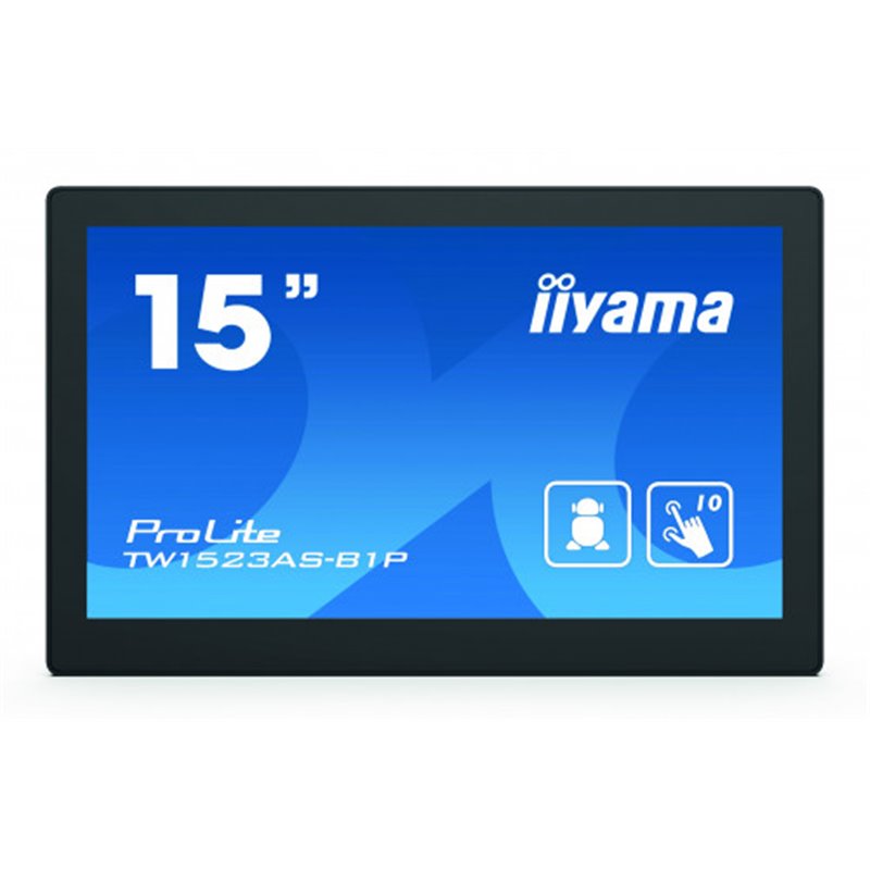 PANEL PC IIYAMA 15.6" TACTIL 10P / ANDROID 8.1 / 1920X1080 / 385CD/ 1000:1/ POE / WIFI / MM / BT 4.0 / MICRO-SD SLOT (TW1523AC-B