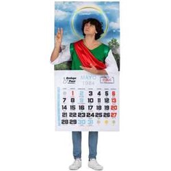 DISFRAZ CALENDARIO SAN PANCRACIO CAMISETA Y PLANCHA IMPRESA CON TIRANTES TALLA ONE SIZE