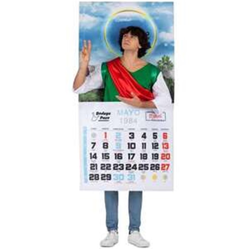 DISFRAZ CALENDARIO SAN PANCRACIO CAMISETA Y PLANCHA IMPRESA CON TIRANTES TALLA ONE SIZE