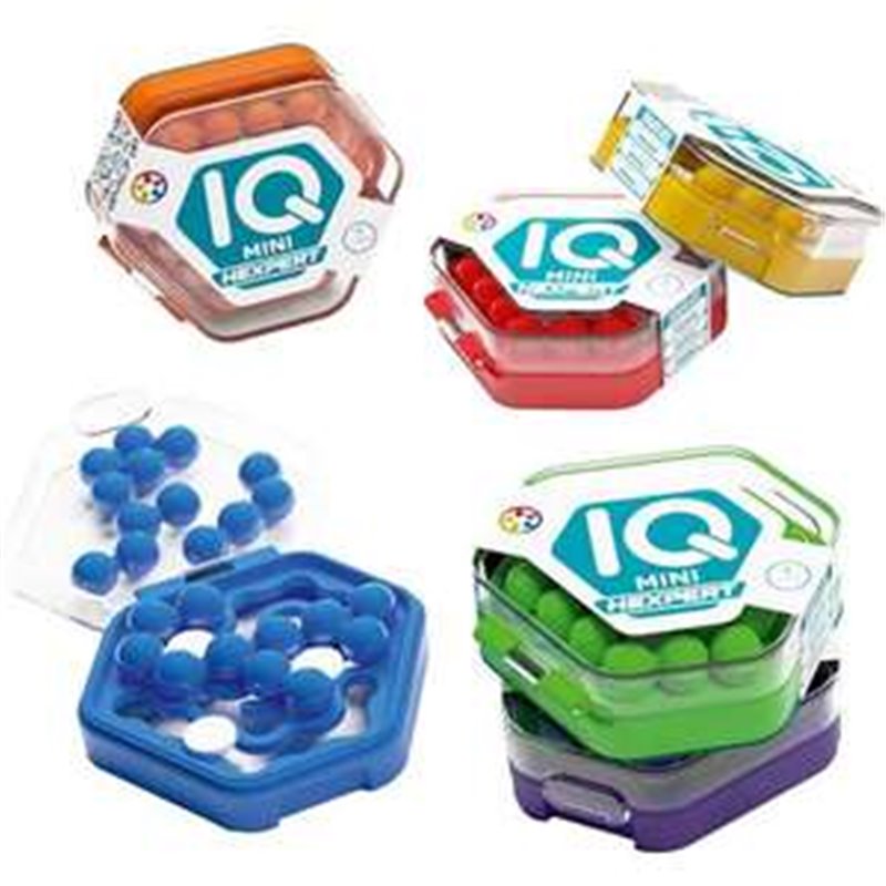 JUEGO IQ MINI HEXPERT SURTIDO ¡MISMO TAMAÑO MINI, DOS VECES MÁS DIFÍCIL! 24 UNIDADES - MODELOS SURTIDOS