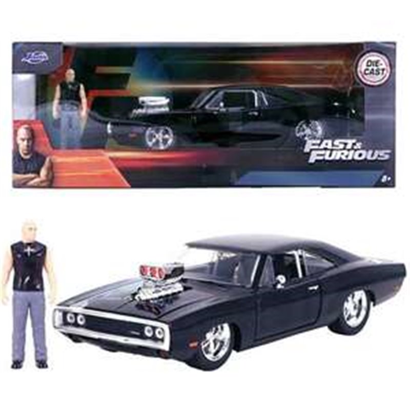 FAST&FURIOUS DODGE CON FIGURA TORETTO 1:24