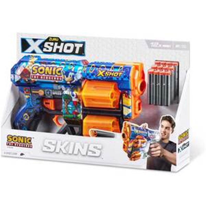 PISTOLA SKINS SONIC X SHOT 12 DARDO