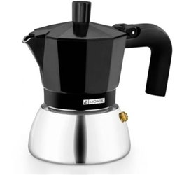 Cafetera Italiana Monix Induction Inox M863003/ 3 Tazas/ Negra