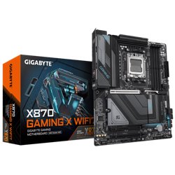 GIGABYTE Placa Base X870 GAMING X WIFI7 - Compatible con CPUs AMD Ryzen 9000, 16+2+2 fases VRM, hasta 8000MHz DDR5 (OC), 1xPCIe 