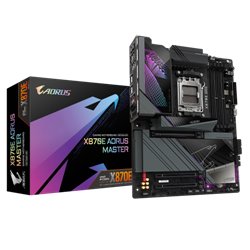 GIGABYTE Placa base X870E AORUS MASTER - Compatible con CPUs AMD Ryzen 9000, VRM digital de 16+2+2 fases, hasta 8200MHz DDR5 (OC