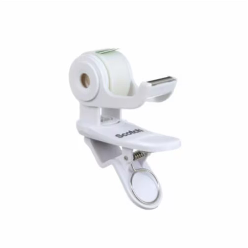 DISPENSADOR PORTARROLLOS CLIP&TWIST C19 BLANCO CON ROLLO CINTA INVISIBLE 19MM X 8,89M MAGIC C19-CLIP-WH-EMEA SCOTH 7012754545