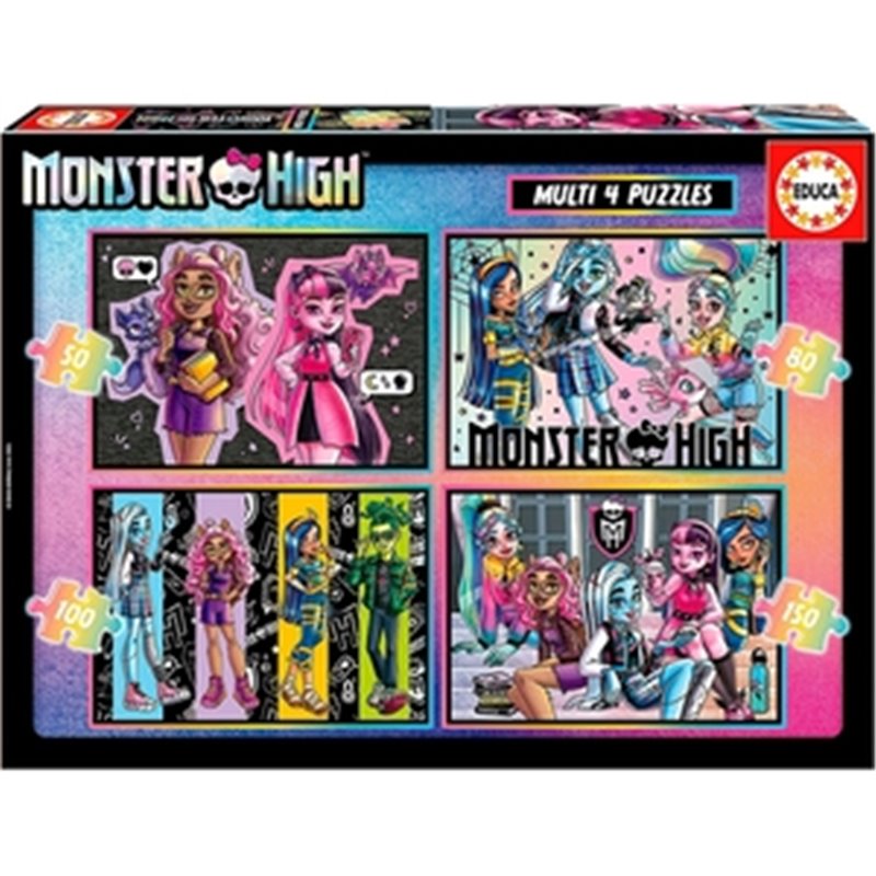 MONSTER HIGH PUZZLE MÚLTIPLE 50-80-100-150 PIEZAS