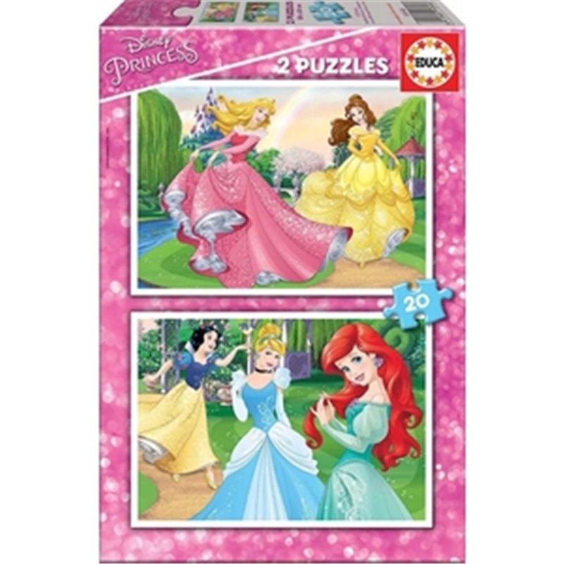 PRINCESAS DISNEY PUZZLE DOBLE 2X20