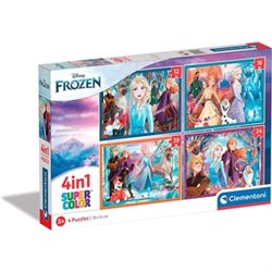 FROZEN 4 PUZZLES EN 1. 12-16-20-24 PIEZAS