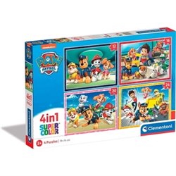 PATRULLA CANINA 4 PUZZLES EN 1. 12-16-20-24 PIEZAS