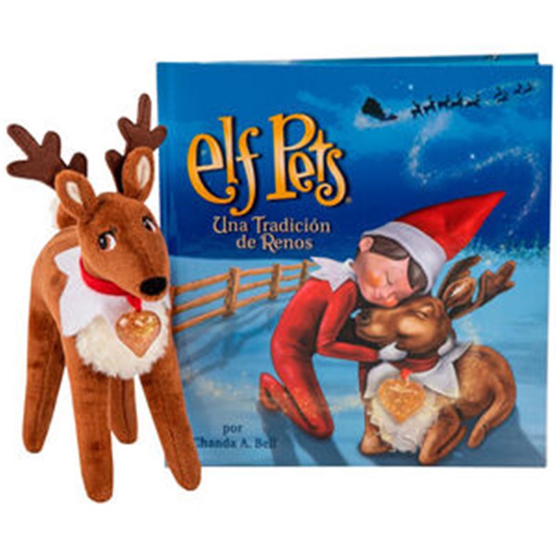 SET CUENTO + PELUCHE RENO ELF PETS ESPAÑOL