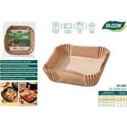 SET-20 BASE PAPEL AIRFRYER CUAD.24CM ALGON