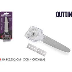 RASQUETA VITRO.C/CUCHILLAS 4PCS-QUTTIN